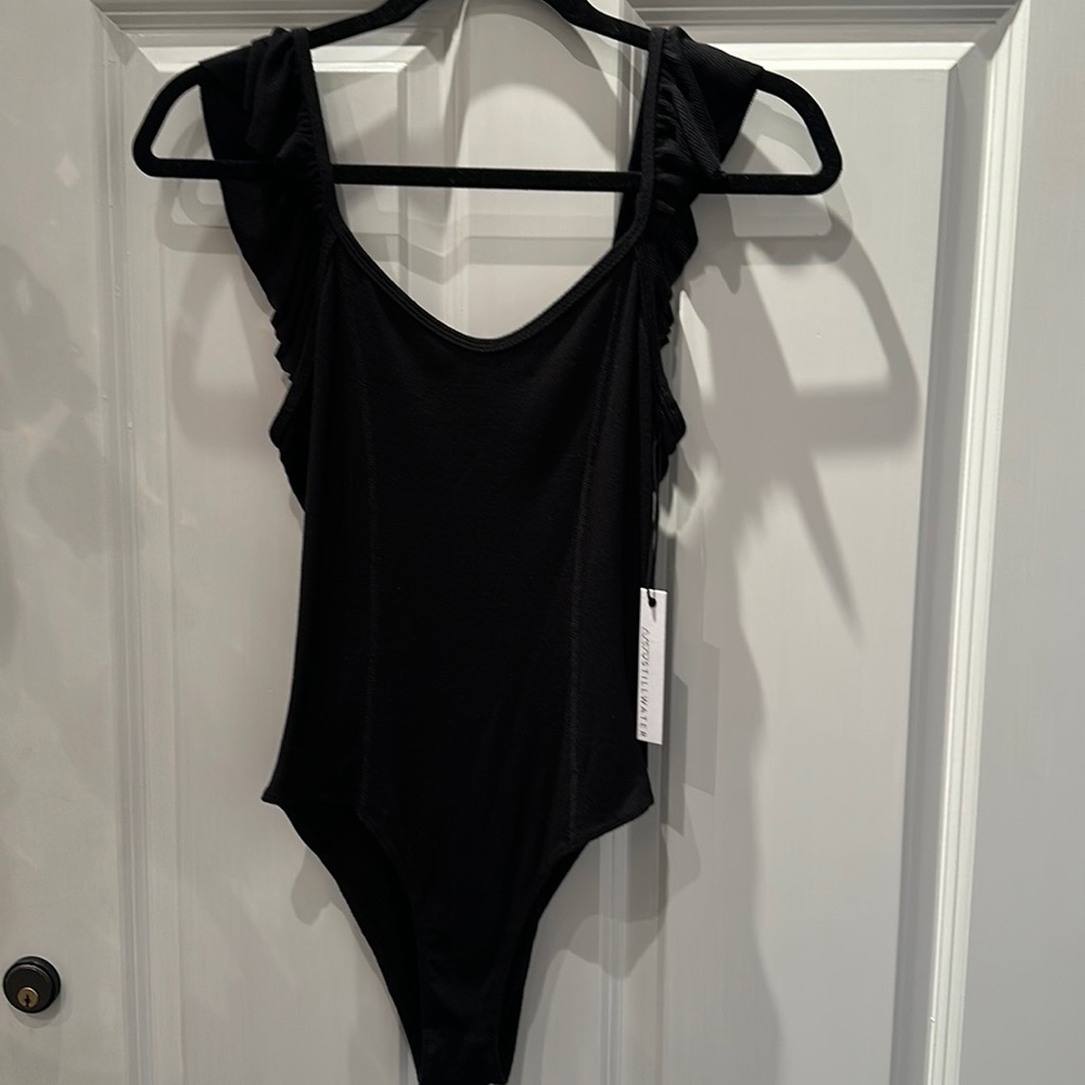 Stillwater black open back bodysuit